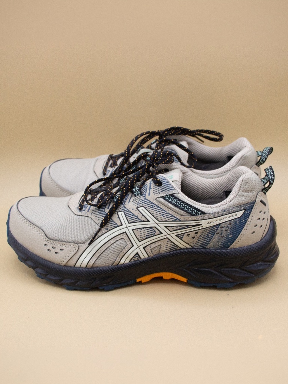 Asics Gel Venture 9 Grey Birch Athletic Shoes 1011B488 Men's Size 8 Ex Wide